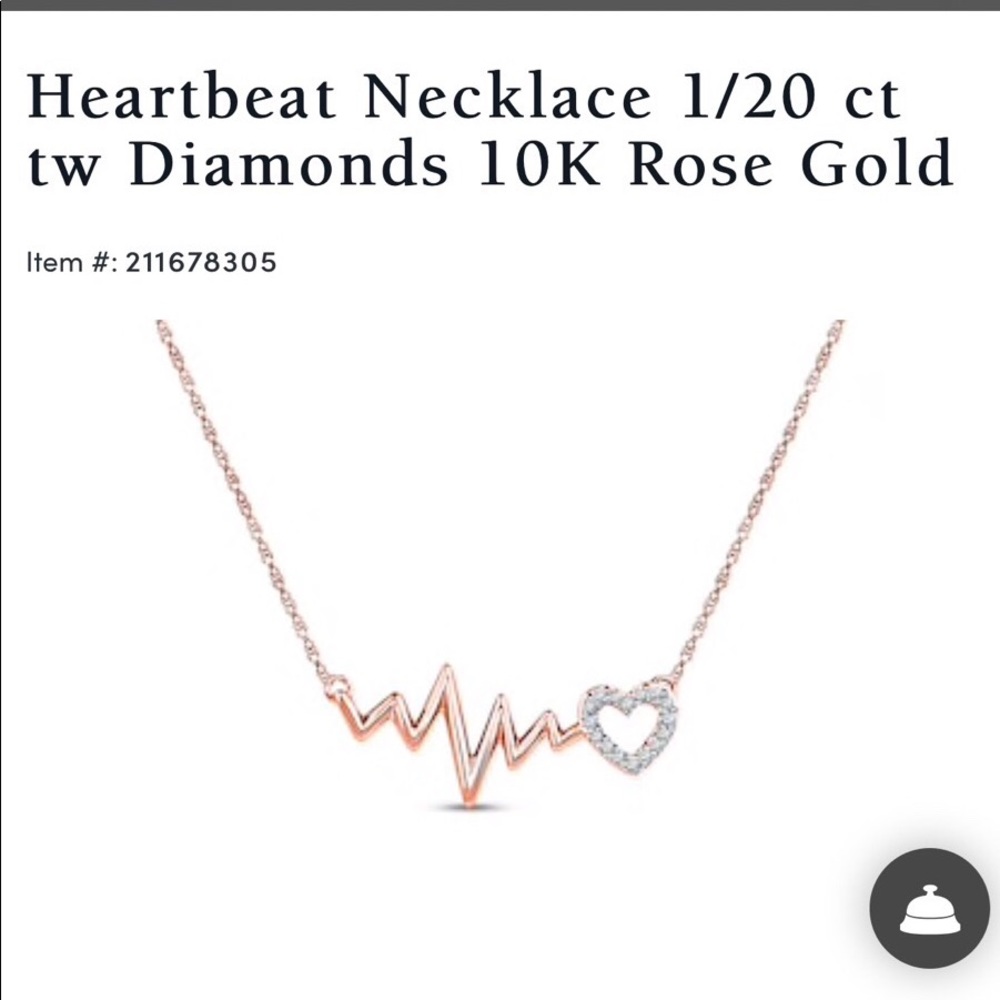 Rose gold heartbeat necklace